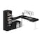 Bestar Bestar Viva 72W L-Shaped Standing Desk with Dual Monitor Arm and Storage in black 19853-18 - alternate 3